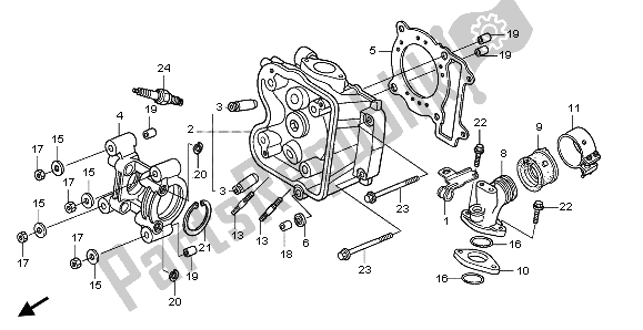 Todas las partes para Cabeza De Cilindro de Honda SH 150R 2008