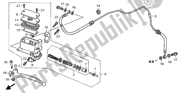 Todas las partes para Cilindro Maestro Del Embrague de Honda VTX 1800C 2002