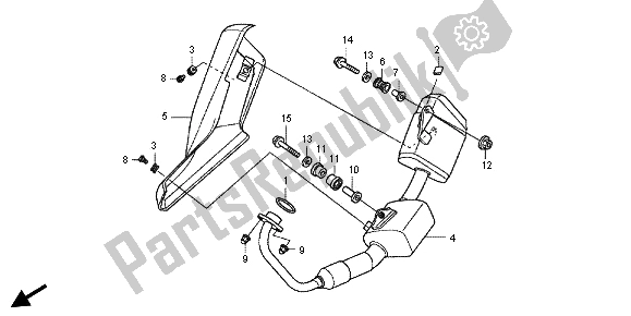 Toutes les pièces pour le Silencieux D'échappement du Honda CBR 125R 2012