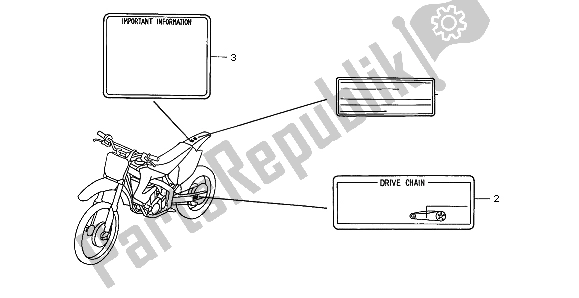 All parts for the Caution Label of the Honda CRF 450R 2007