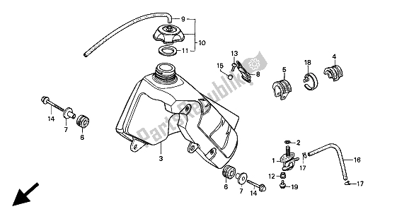 Todas as partes de Tanque De Combustível do Honda CR 80R 1994