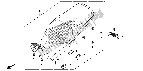 Tutte le parti per il Posto A Sedere del Honda VFR 1200 XD 2013