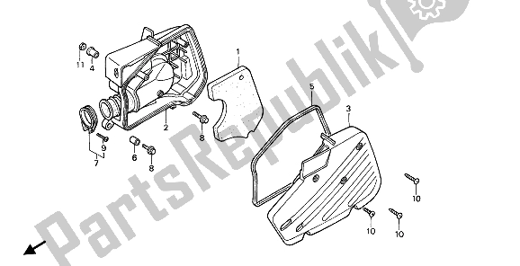 Todas as partes de Filtro De Ar do Honda SA 50 1 1993