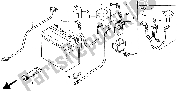 Toutes les pièces pour le Batterie du Honda CBR 1100 XX 1998