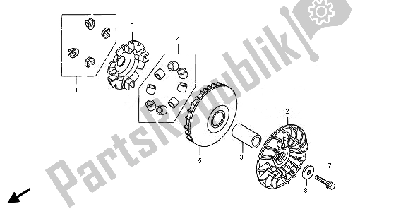 Todas as partes de Cara De Dirigir do Honda FJS 400A 2011