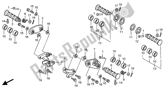 All parts for the Step of the Honda VT 750C2 2001