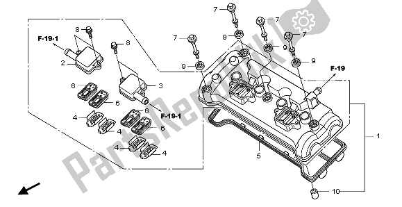 Todas las partes para Cubierta De Tapa De Cilindro de Honda CBF 1000T 2007