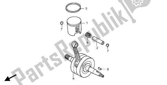 Tutte le parti per il Albero Motore E Pistone del Honda CR 125R 1995