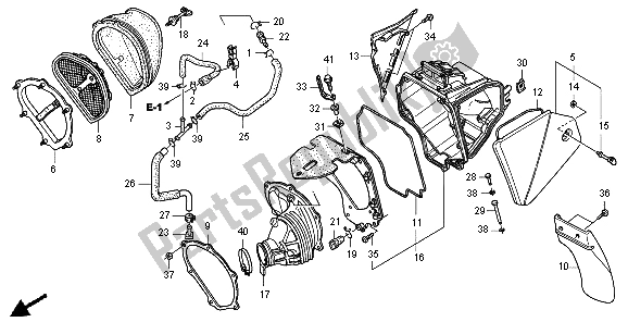 Todas las partes para Filtro De Aire de Honda CRF 250X 2004