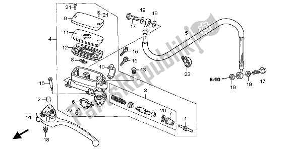 Toutes les pièces pour le Maître-cylindre D'embrayage du Honda CBF 1000A 2006