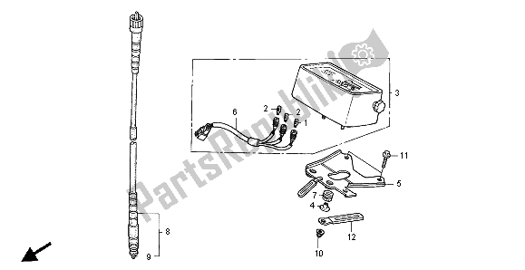 All parts for the Meter of the Honda XR 650R 2007