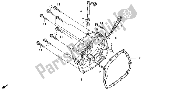 Tutte le parti per il Coperchio Carter Destro del Honda XR 125L 2006