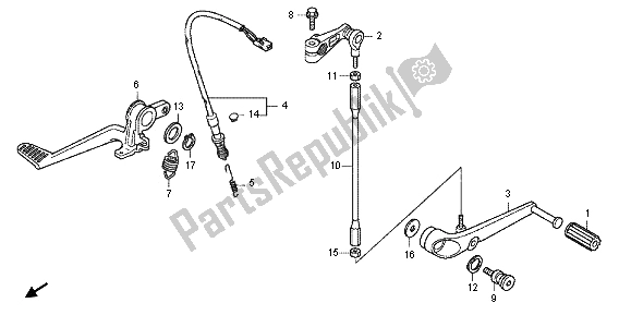 Todas las partes para Pedal de Honda CB 1000 RA 2012