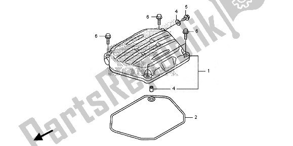 All parts for the Cylinder Head Cover of the Honda CRF 125F SW 2014