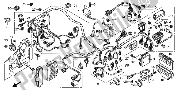 All parts for the Wire Harness of the Honda TRX 420 FA Fourtrax Rancher AT 2010