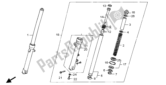 Toutes les pièces pour le Fourche Avant du Honda VF 750C 1996