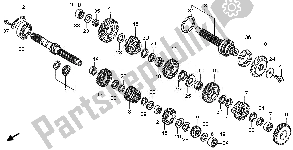 Tutte le parti per il Trasmissione del Honda CBR 1100 XX 2008