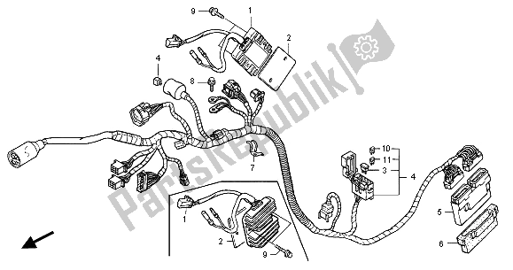 All parts for the Wire Harness of the Honda CBR 600F 2001