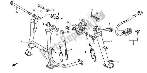 Tutte le parti per il In Piedi del Honda CBF 1000 FT 2012