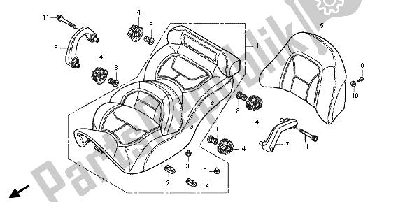 All parts for the Seat of the Honda GL 1800 2013