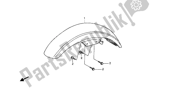 Toutes les pièces pour le Garde-boue Avant du Honda CMX 450C 1986