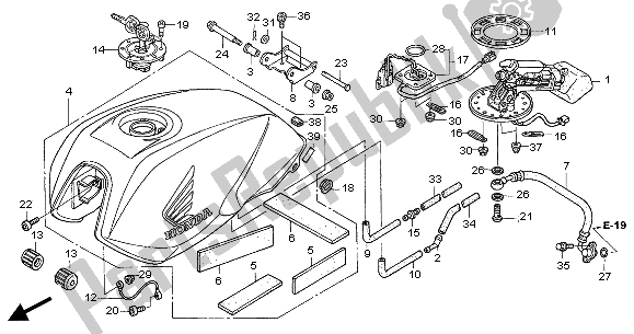 Wszystkie części do Zbiornik Paliwa Honda CB 1300 2005