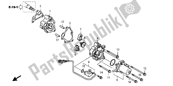 All parts for the Reduction Gear of the Honda VFR 1200 FD 2012