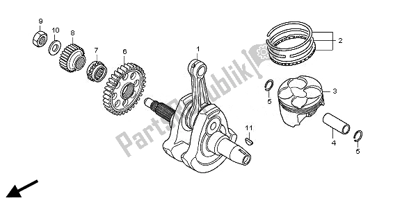 Todas las partes para Cigüeñal Y Pistón de Honda CBR 250R 2011