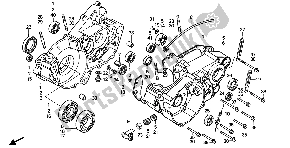 Todas las partes para Caja Del Cigüeñal de Honda CR 250R 1985