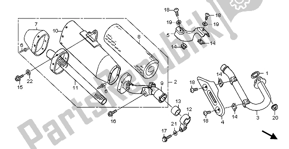 Todas las partes para Silenciador De Escape de Honda CRF 250R 2004