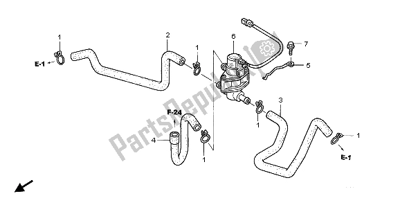 All parts for the Air Injection Control Valve of the Honda ST 1300 2006