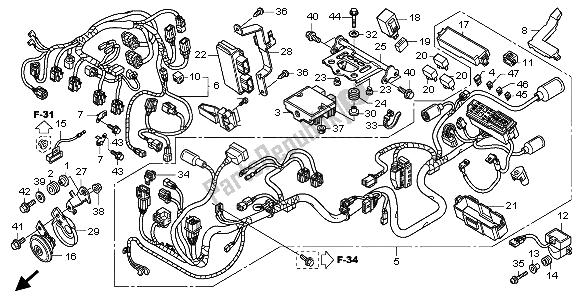 Todas las partes para Arnés De Cables de Honda CB 1000R 2009