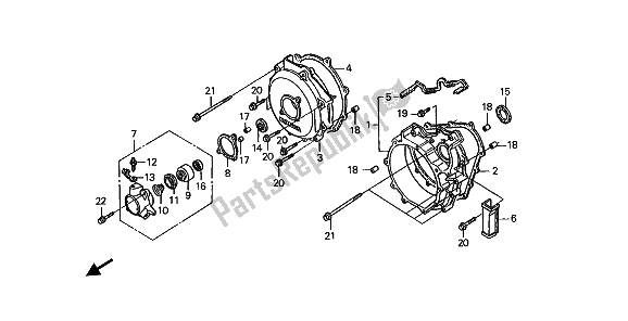 Todas las partes para Tapa Del Embrague de Honda ST 1100 1993