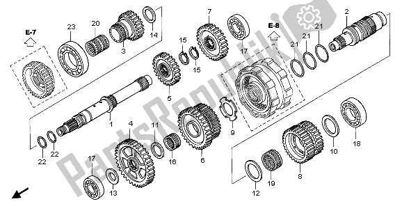 All parts for the Transmission of the Honda TRX 680 FA Fourtrax Rincon 2006
