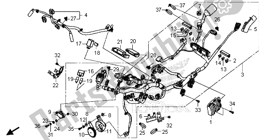 Wszystkie części do Wi? Zki Przewodów Honda CBR 500 RA 2013