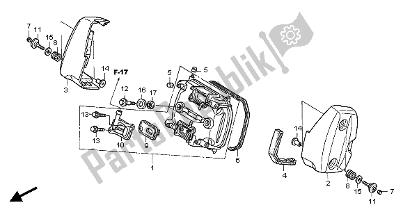 Wszystkie części do Przednia Pokrywa G? Owicy Cylindrów Honda VT 125C2 2001