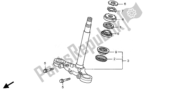 All parts for the Steering Stem of the Honda CBF 600 NA 2008