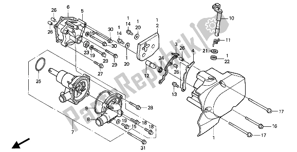 Toutes les pièces pour le Pompe à Eau du Honda VF 750C 1994