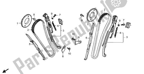 Todas as partes de Corrente De Cam do Honda VT 750C 2009
