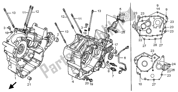 Todas las partes para Caja Del Cigüeñal de Honda VT 750C2 1998