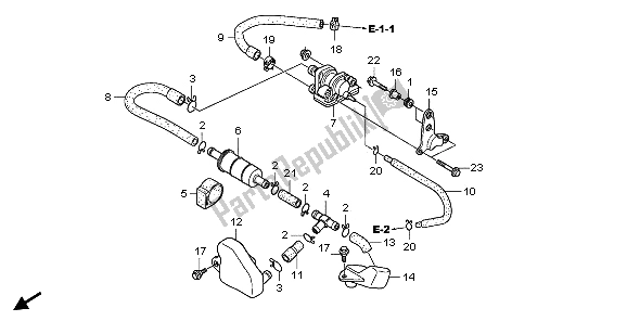 Todas as partes de Válvula De Sucção De Ar do Honda XR 125L 2006