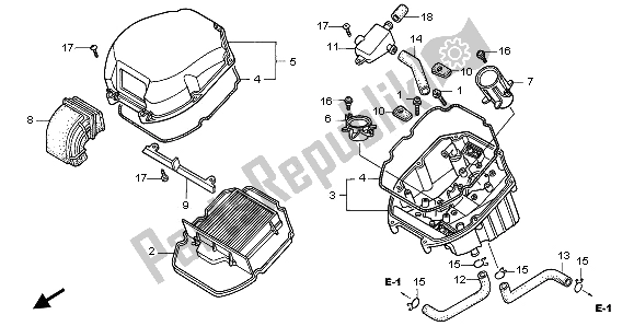 Wszystkie części do Od? Wie? Acz Powietrza Honda VTR 1000F 2003