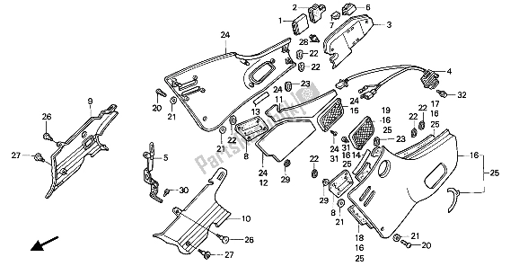 Todas las partes para Cubierta Lateral de Honda CBR 1000F 1987