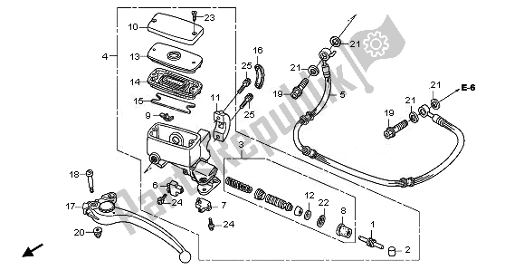 All parts for the Clutch Master Cylinder of the Honda GL 1800 2008