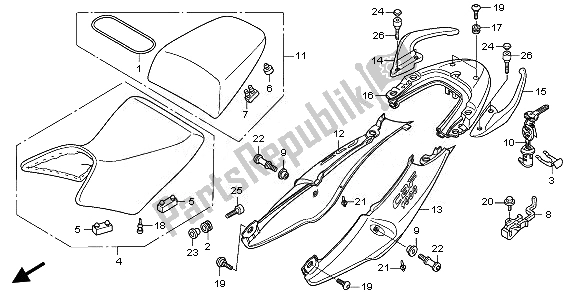 Todas as partes de Assento E Tampa Do Assento do Honda CBF 1000A 2008