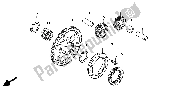 Todas las partes para Embrague De Arranque de Honda TRX 400 EX Sportrax 2006