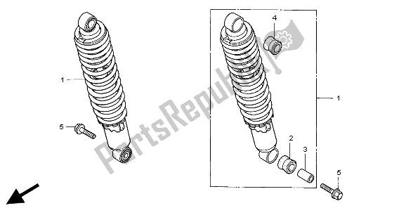 Todas las partes para Cojín Trasero de Honda CB 500 1998