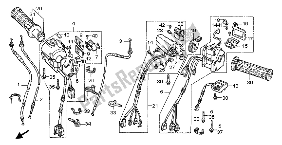 Wszystkie części do Prze?? Cznik I Kabel Honda GL 1500 SE 1997