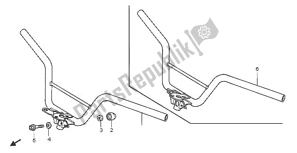 All parts for the Handle Pipe of the Honda NPS 50 2005