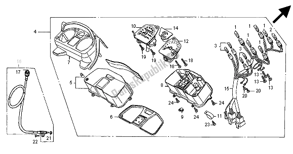 Tutte le parti per il Metro (mph) del Honda CB 500S 2000